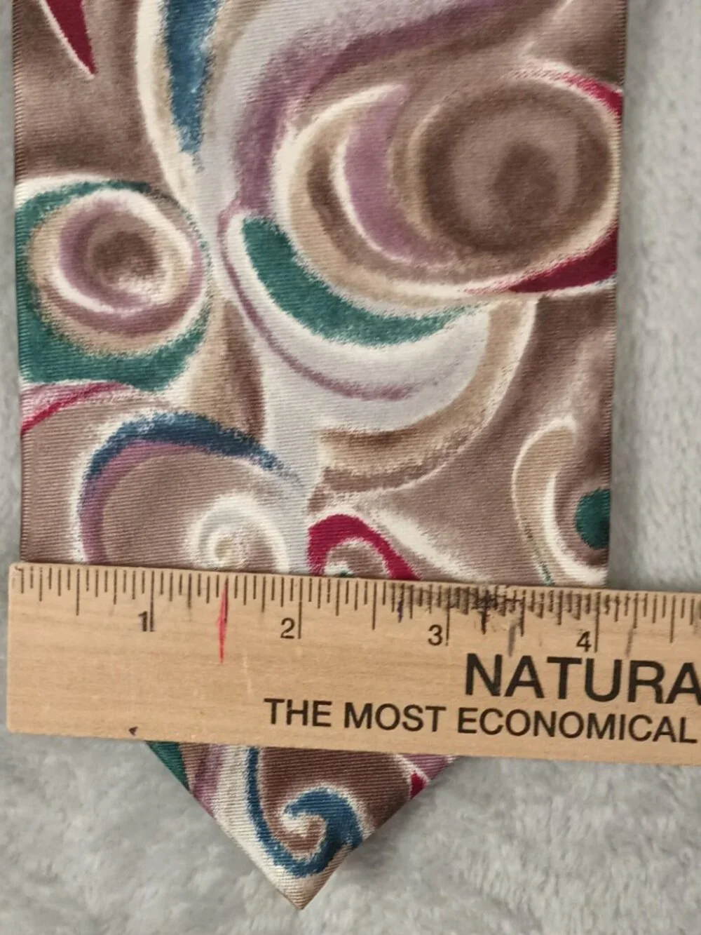 Vintage Pierre Cardin 100% Silk Tie Geometric Swirl Necktie Designer Men's Class